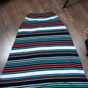 Women’s LARGE Merona Striped Maxi Skirt